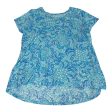 Top Short Sleeve Designer By Lilly Pulitzer In Blue & White, Size: Xxl Fashion