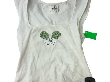 Top Sleeveless By Free People In Green & White, Size: S For Cheap