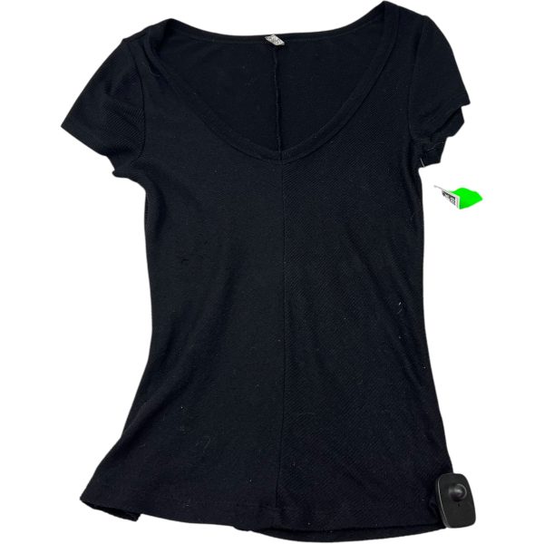 Top Short Sleeve Basic By Free People In Black, Size: M Online Sale