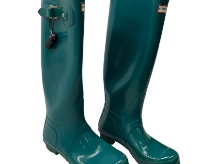 Boots Designer By Hunter In Green, Size: 7 Sale