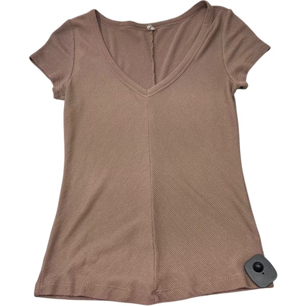 Top Short Sleeve Basic By Free People In Brown, Size: M Online Sale