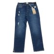 Jeans Straight By C And C In Blue Denim, Size: 10 Supply