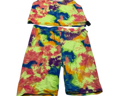 Athletic Shorts 2 Pc By AQ Sports In Tie Dye Print, Size: 1x Online Hot Sale