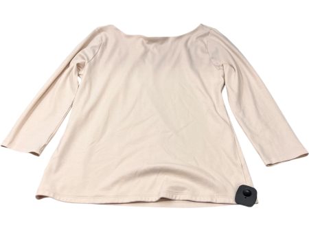 Top 3 4 Sleeve Basic By Ann Taylor In Cream, Size: L Sale