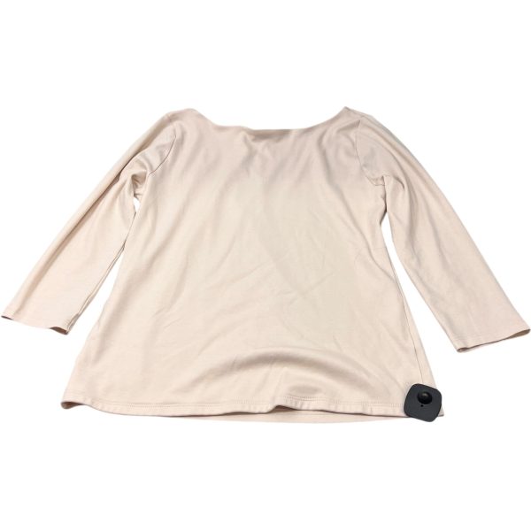 Top 3 4 Sleeve Basic By Ann Taylor In Cream, Size: L Sale