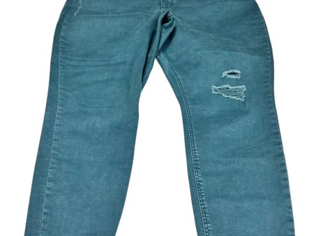 Jeans Skinny By Ava & Viv In Green Denim, Size: 22 For Discount