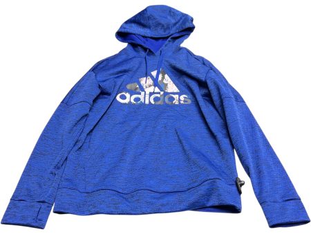 Athletic Sweatshirt Hoodie By Adidas In Blue, Size: L Online Hot Sale