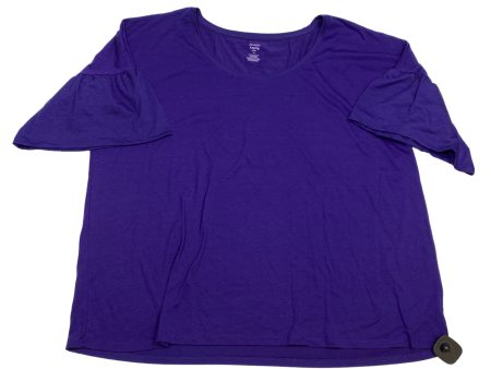 Top Short Sleeve By Jennifer Lauren In Purple, Size: 3x Fashion