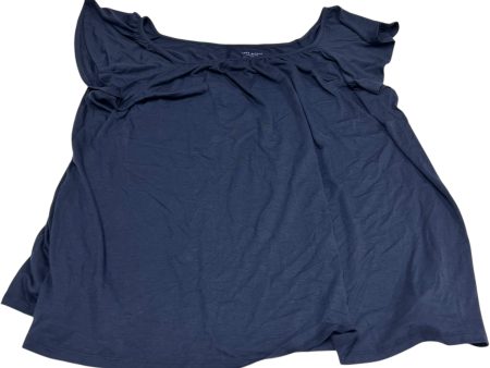 Top Short Sleeve By Lane Bryant In Navy, Size: 3x For Discount