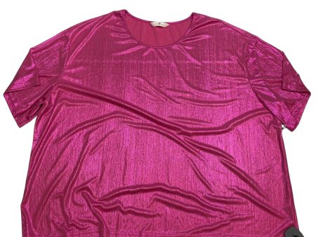 Top Short Sleeve By Agnes Orinda In Pink, Size: 4x Supply