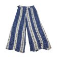 Pants Wide Leg By Anthropologie In Blue & White, Size: 2 For Discount