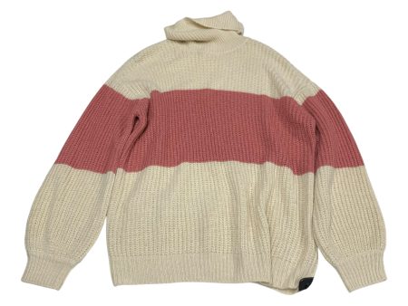 Sweater By Clothes Mentor In Cream & Pink, Size: L For Sale