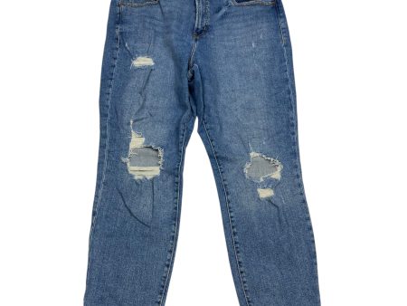 Jeans Straight By Old Navy In Blue Denim, Size: 14 For Cheap