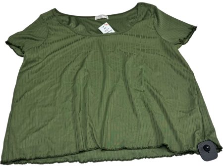 Top Short Sleeve Basic By Full Circle Trends In Green, Size: 3x Sale