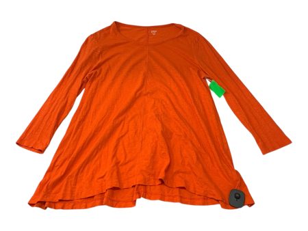 Top 3 4 Sleeve Basic By Crown And Ivy In Orange, Size: M Fashion