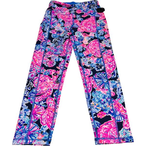 Pants Designer By Lilly Pulitzer In Blue & Pink, Size: S on Sale