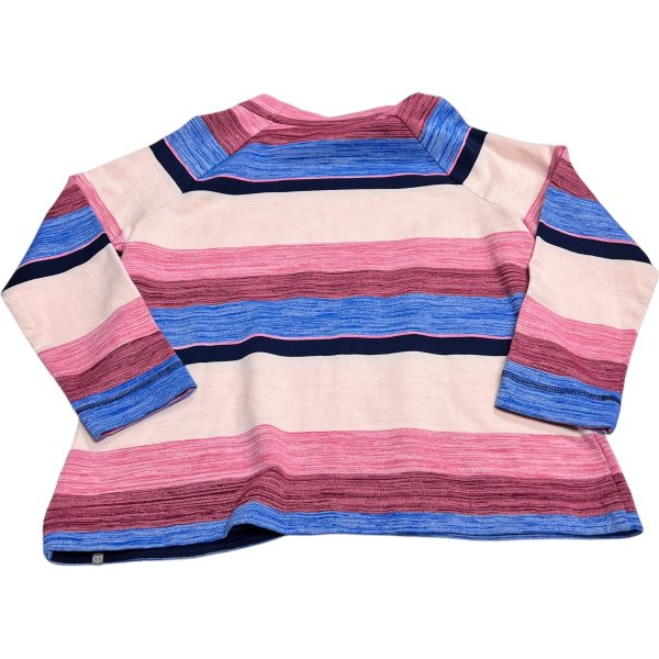 Athletic Sweatshirt Collar By Talbots In Blue & Pink, Size: Petite L Fashion