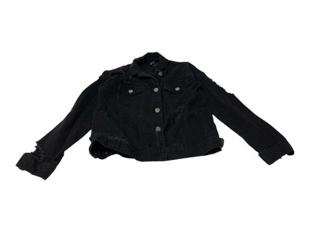 Jacket Denim By Forever 21 In Black, Size: M Cheap