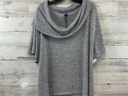 Top Short Sleeve By OLIVIA PAIGE In Grey, Size: 3x For Sale