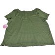 Top Short Sleeve Basic By Full Circle Trends In Green, Size: 3x Sale