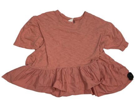 Top Short Sleeve By Akemi And Kin In Pink, Size: M Online Sale