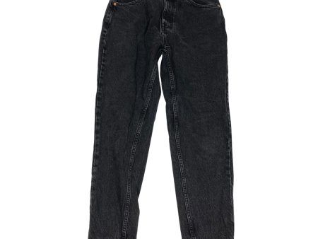 Jeans Straight By Zara In Black Denim, Size: 6 For Sale