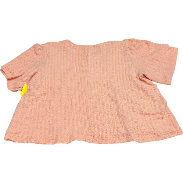 Top Short Sleeve By Easel In Coral, Size: 1x Fashion