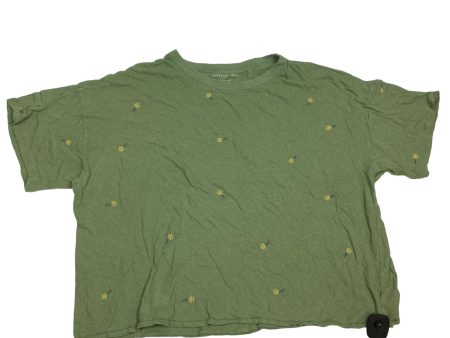 Top Short Sleeve By American Eagle In Green, Size: Xl Discount