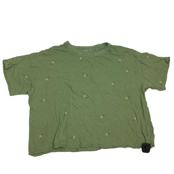 Top Short Sleeve By American Eagle In Green, Size: Xl Discount