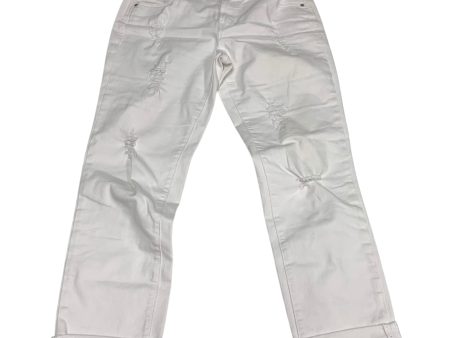 Jeans Cropped By Jag In White Denim, Size: 6 For Cheap