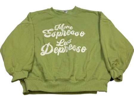 Sweatshirt Crewneck By Le Lis In Green, Size: S Online Sale