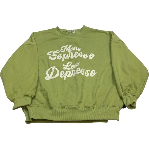 Sweatshirt Crewneck By Le Lis In Green, Size: S Online Sale