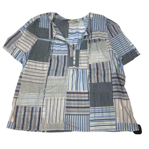 Top Short Sleeve By Loft In Blue, Size: Xl Cheap