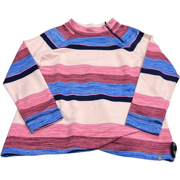 Athletic Sweatshirt Collar By Talbots In Blue & Pink, Size: Petite L Fashion