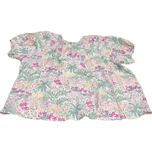 Top Short Sleeve By Wonderly In Floral Print, Size: 3x For Sale