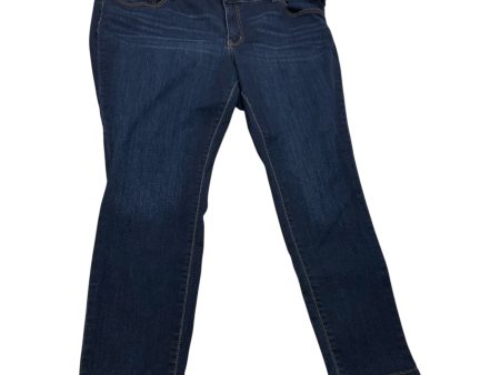 Jeans Skinny By Crown And Ivy In Blue Denim, Size: 18 Fashion