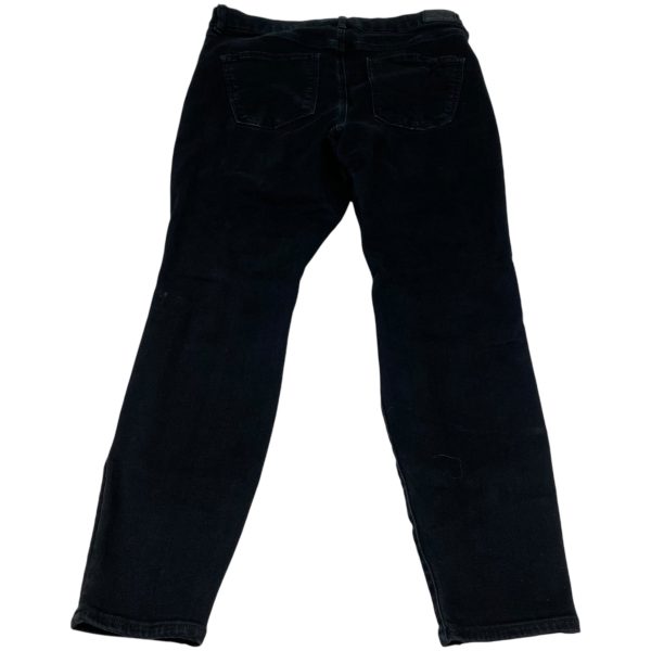 Jeans Skinny By American Eagle In Black Denim, Size: 12 For Sale