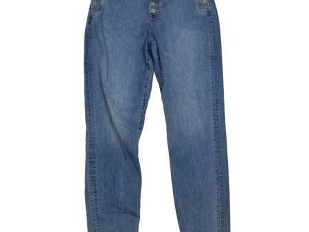 Jeans Skinny By Banana Republic In Blue Denim, Size: 14 For Cheap