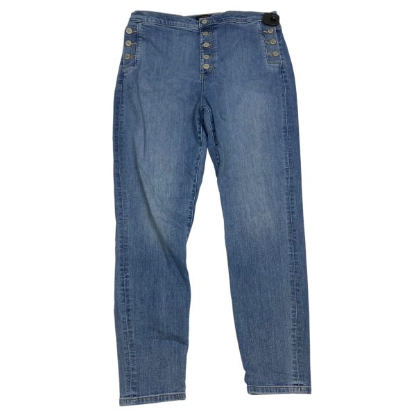 Jeans Skinny By Banana Republic In Blue Denim, Size: 14 For Cheap