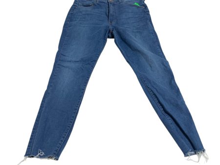 Jeans Skinny By Express In Blue Denim, Size: 12 on Sale