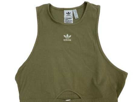 Athletic Tank Top By Adidas In Green, Size: Xl For Discount