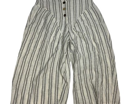 Pants Cropped By Free People In Cream, Size: M For Cheap