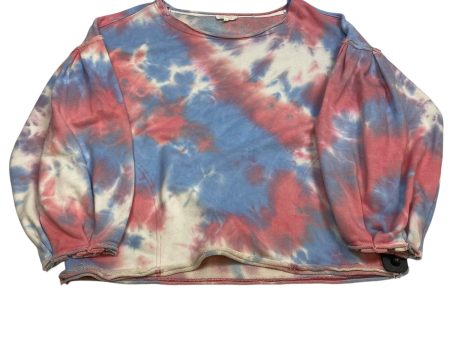 Sweatshirt Crewneck By La Miel In Blue & Pink, Size: M on Sale