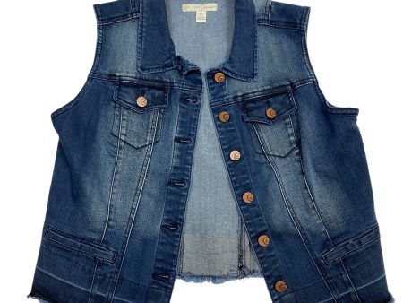 Vest Other By Cato In Blue Denim, Size: M Cheap