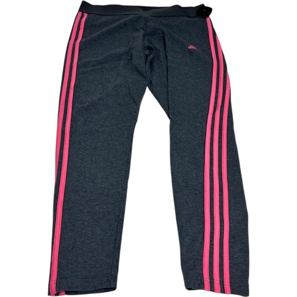 Athletic Leggings By Adidas In Grey, Size: L Sale