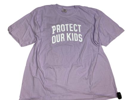 Top Short Sleeve By Comfort Colors In Purple, Size: 3x Online Sale