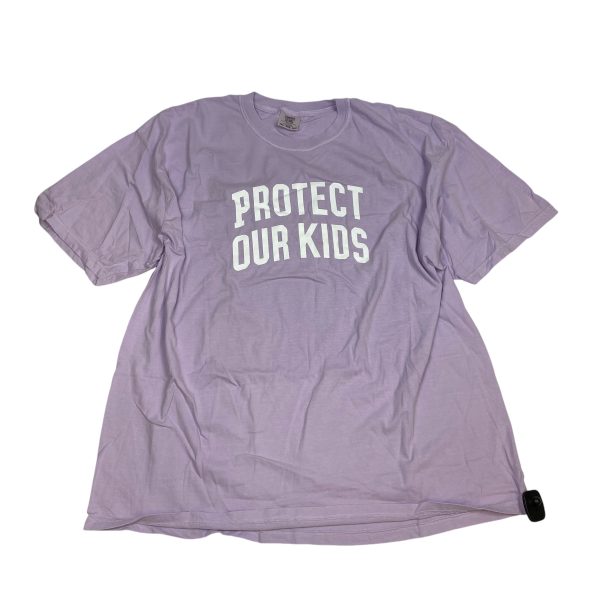 Top Short Sleeve By Comfort Colors In Purple, Size: 3x Online Sale