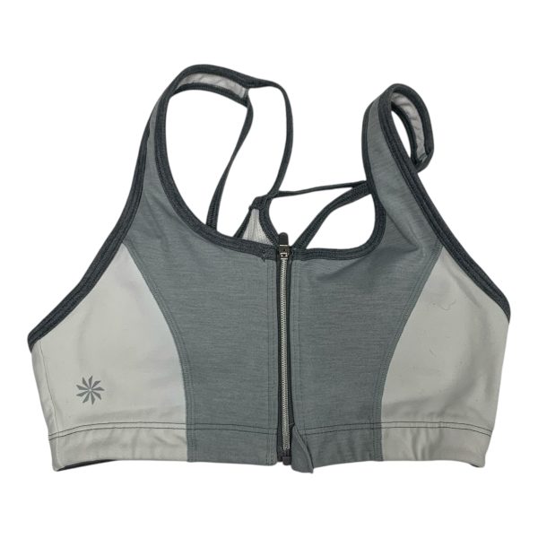 Athletic Bra By Athleta In Grey & White, Size: Xs For Sale