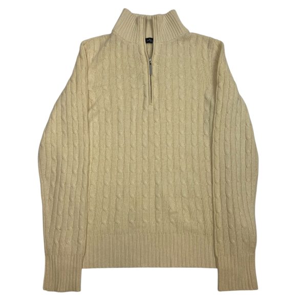 Sweater Cashmere By Saks Fifth Avenue In Cream, Size: L on Sale