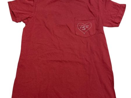 Top Short Sleeve By Comfort Colors In Red, Size: S Cheap